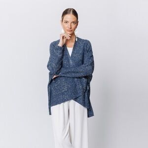 Elegant Blue and White Women's Jumpsuit